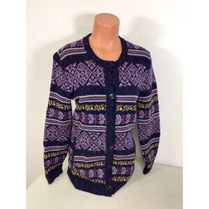 Cacharel Vintage Wool Cardigan Sweater Womens 14